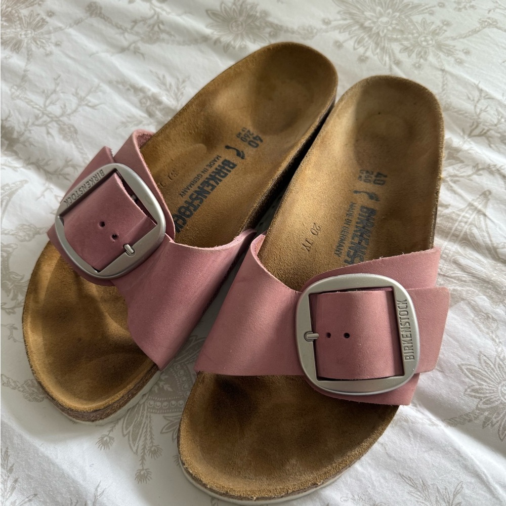 Birkenstock Rose Sandals with Metallic Buckle